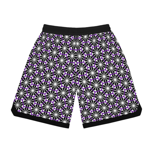 Purple Stars Basketball Shorts