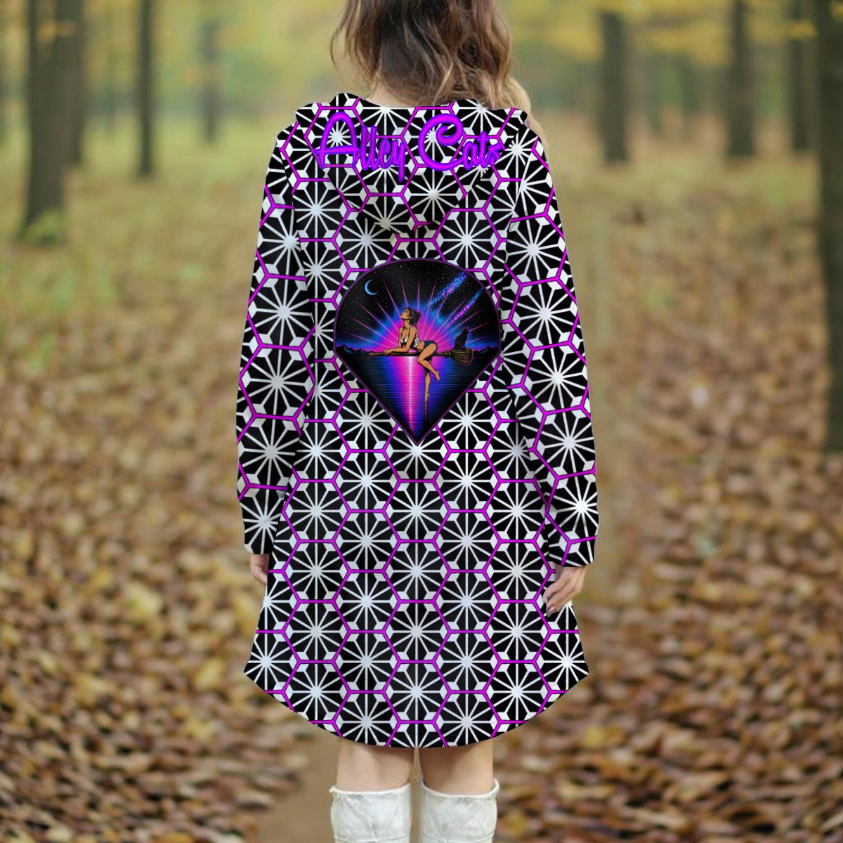Alley Cats Hoodie Dress