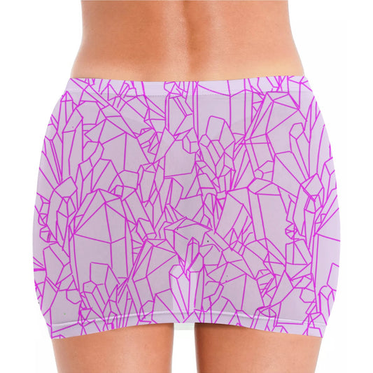 Pink Crystals Bodycon Skirt