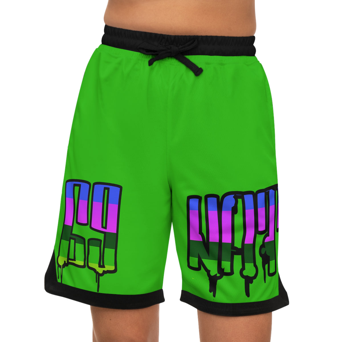 Neon Drip Basketball Shorts