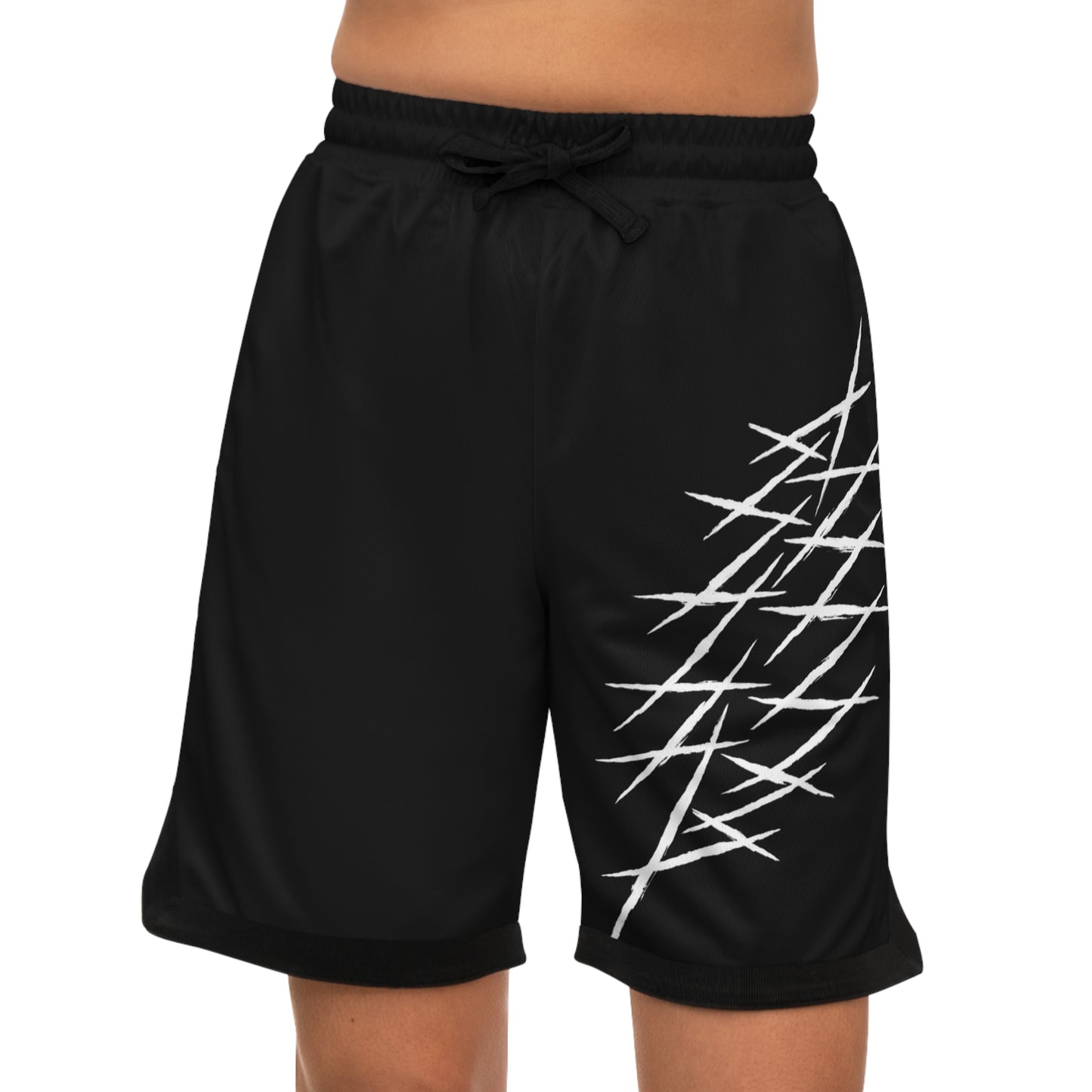 Black And White Basketball Shorts