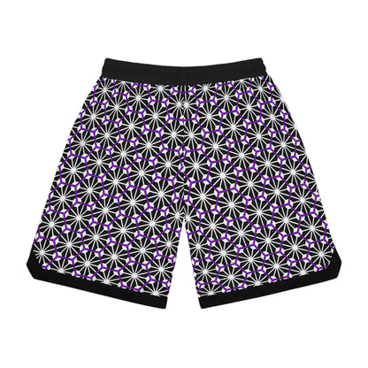 Purple Stars Basketball Shorts