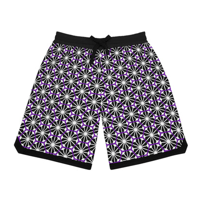 Purple Stars Basketball Shorts