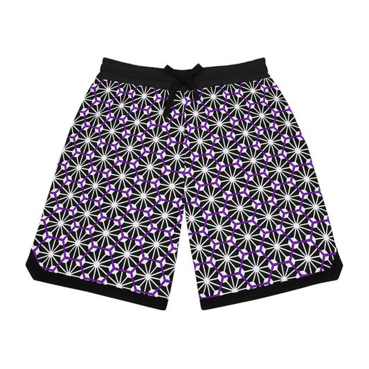 Purple Stars Basketball Shorts