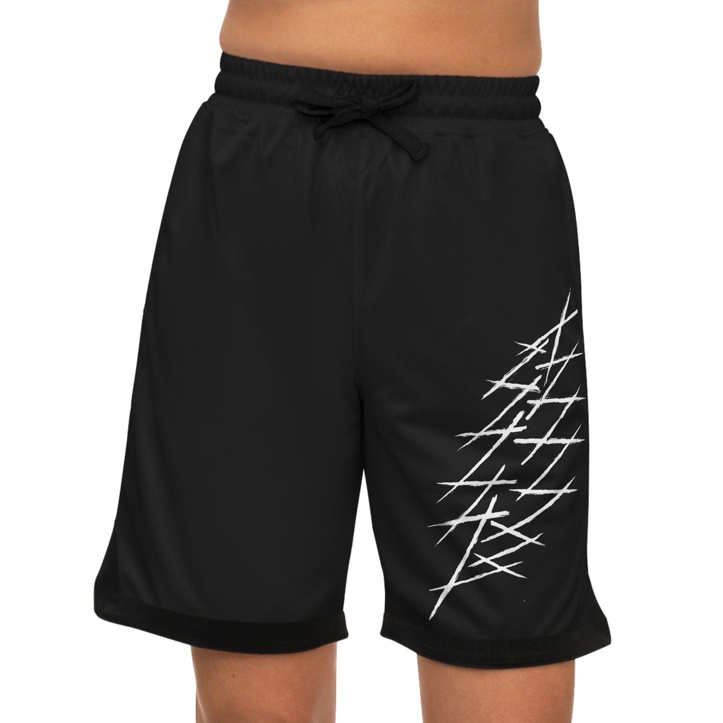 Dead Head Black Basketball Shorts