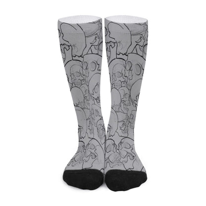 Grey Skulls II Long Socks