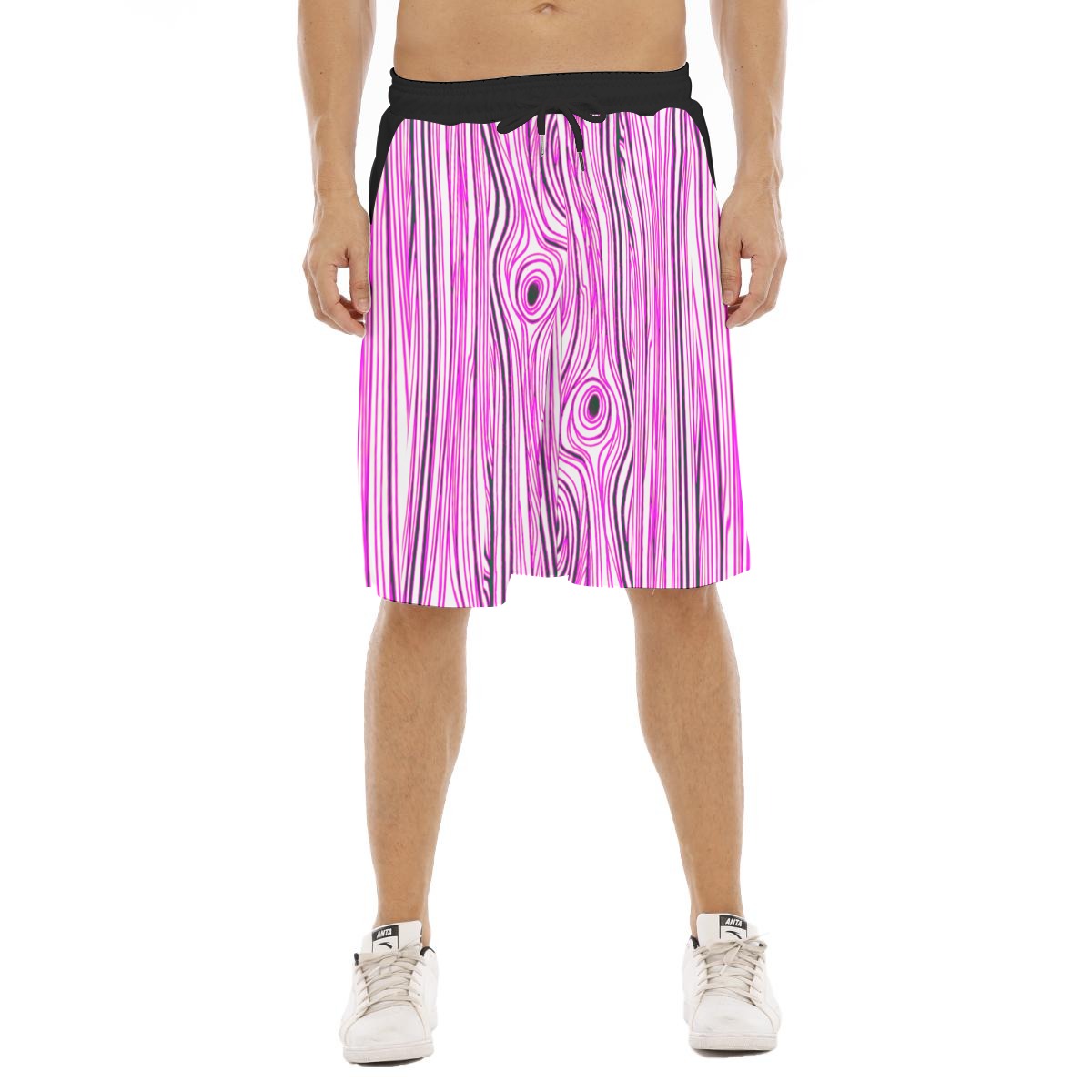 All-Over Print Men's Tether Loose Shorts With Pocket