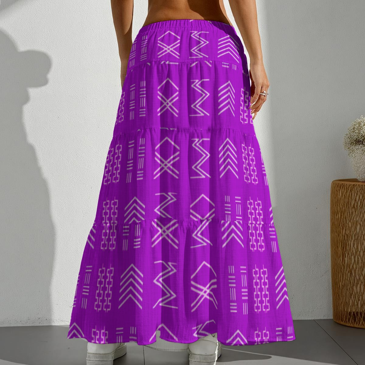 Billy Purple Bohemian Sigil Long Skirt