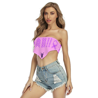 Pink Bohemian Triangle Tube Top