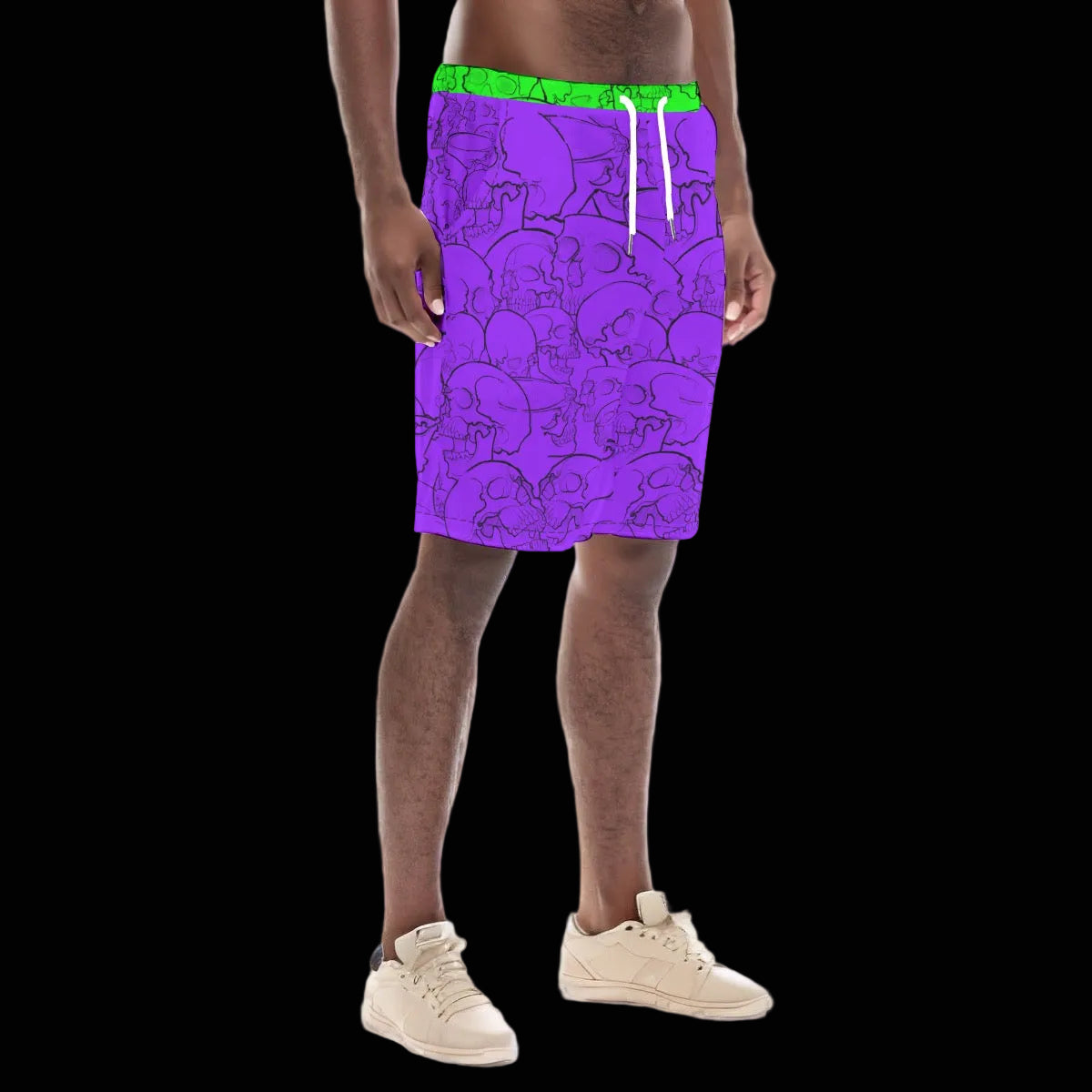 Purp Skull Swim Trunks