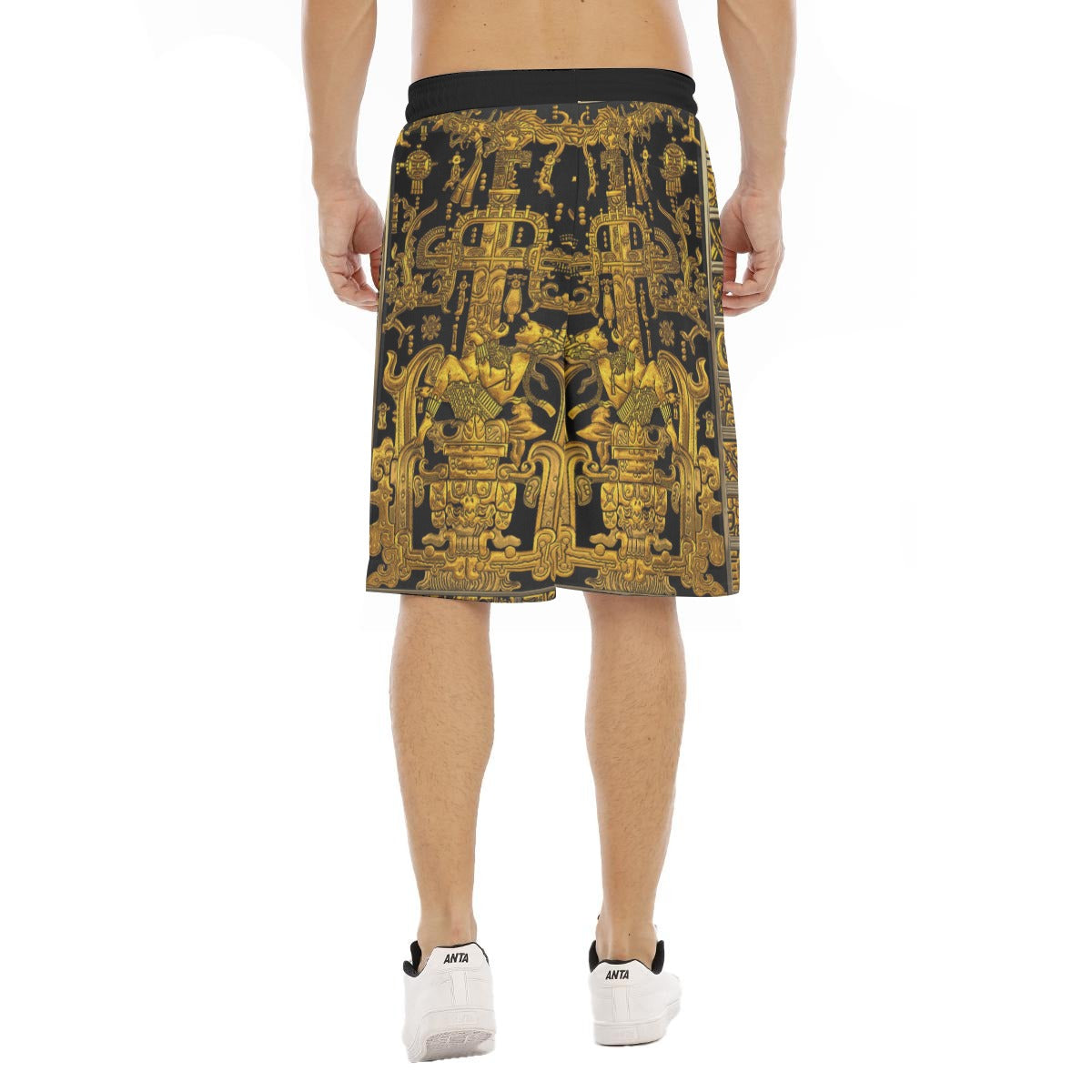 All-Over Print Men's Tether Loose Shorts With Pocket