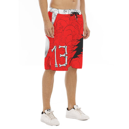 All-Over Print Men's Tether Loose Shorts With Pocket