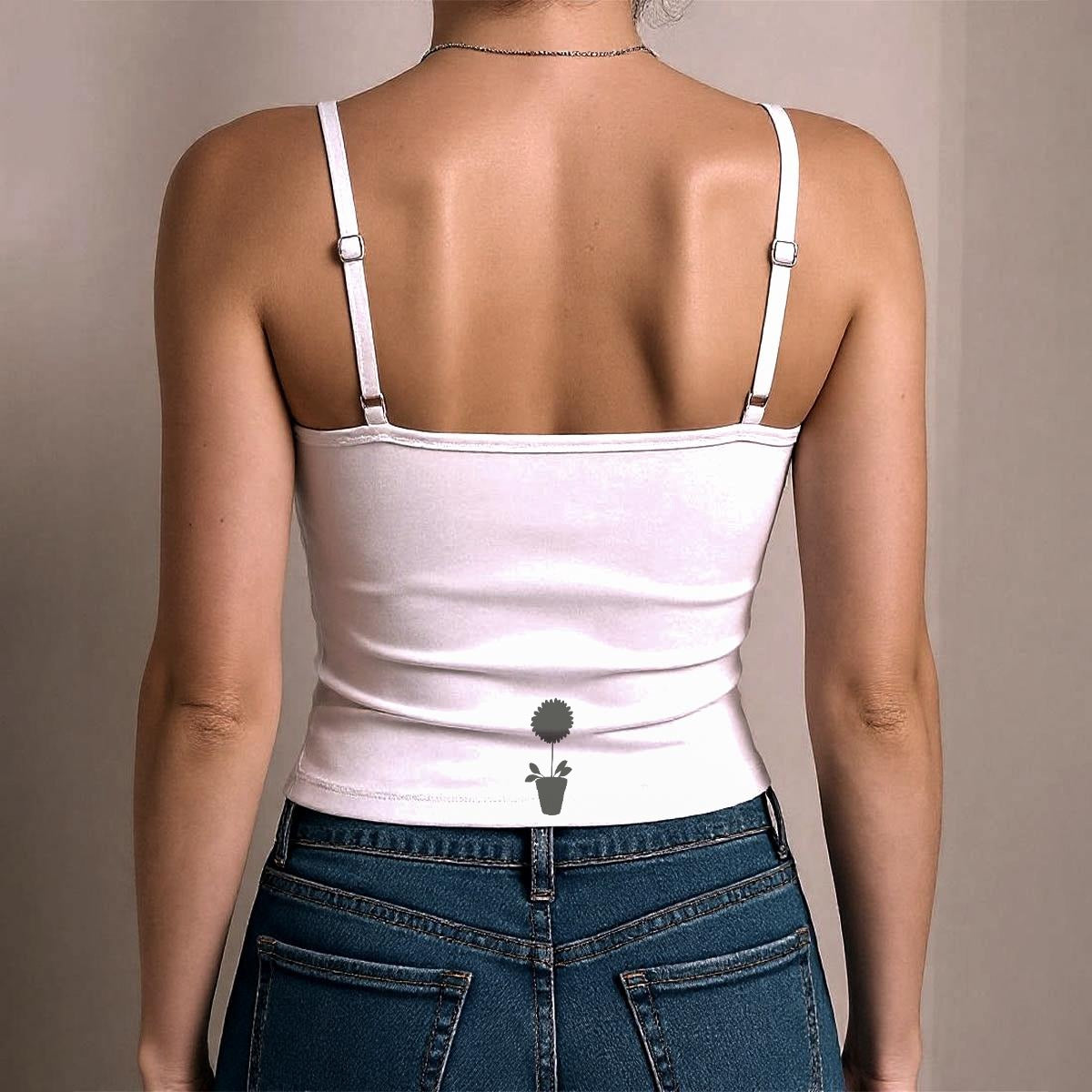 White Spiked Batts Tank Top