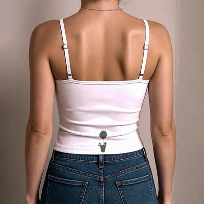 White Spiked Batts Tank Top