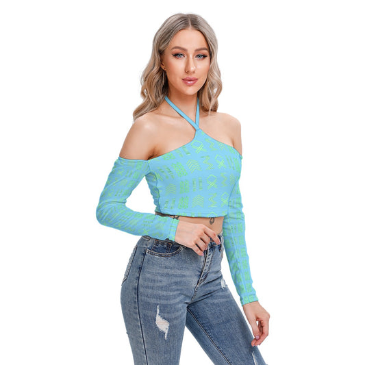 Billy-ometry Halter Lace-up Top