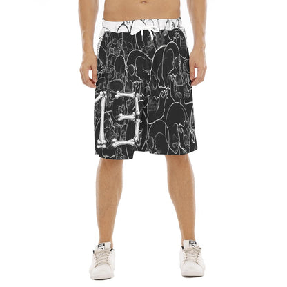 Black and White Long Shorts