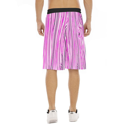 All-Over Print Men's Tether Loose Shorts With Pocket
