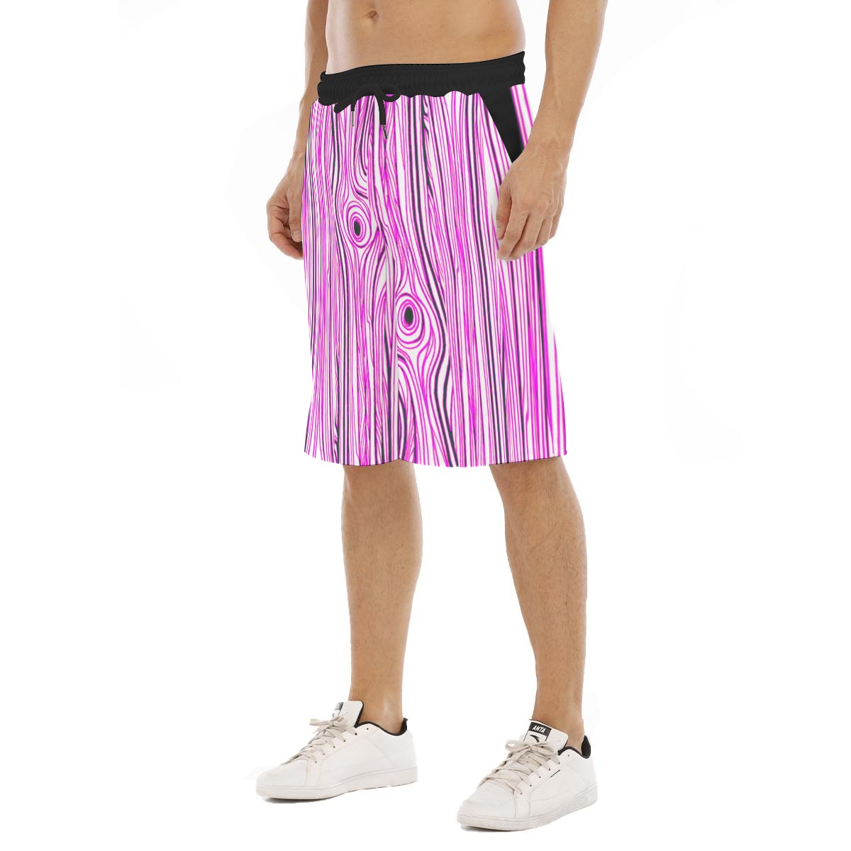 All-Over Print Men's Tether Loose Shorts With Pocket