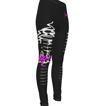 All-Over Print Women's Ripped Leggings