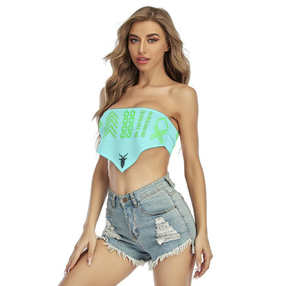 Blue Bohemian Triangle Tube Top