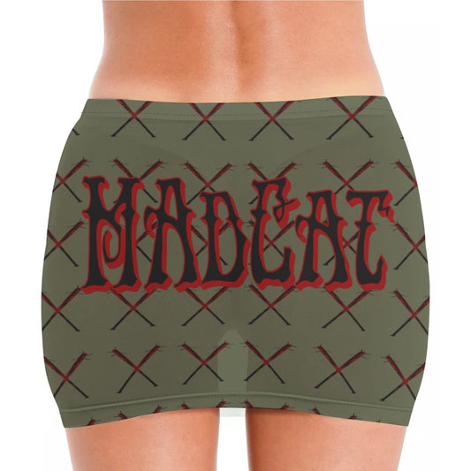 Army bats Sheer Mesh Bodycon Skirt