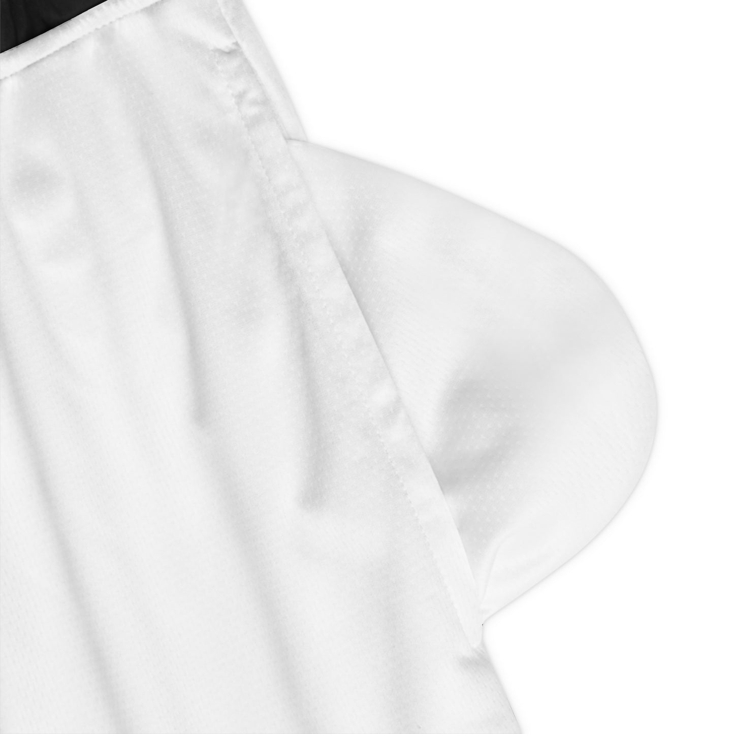 Shakedown White and Red Basketball Shorts