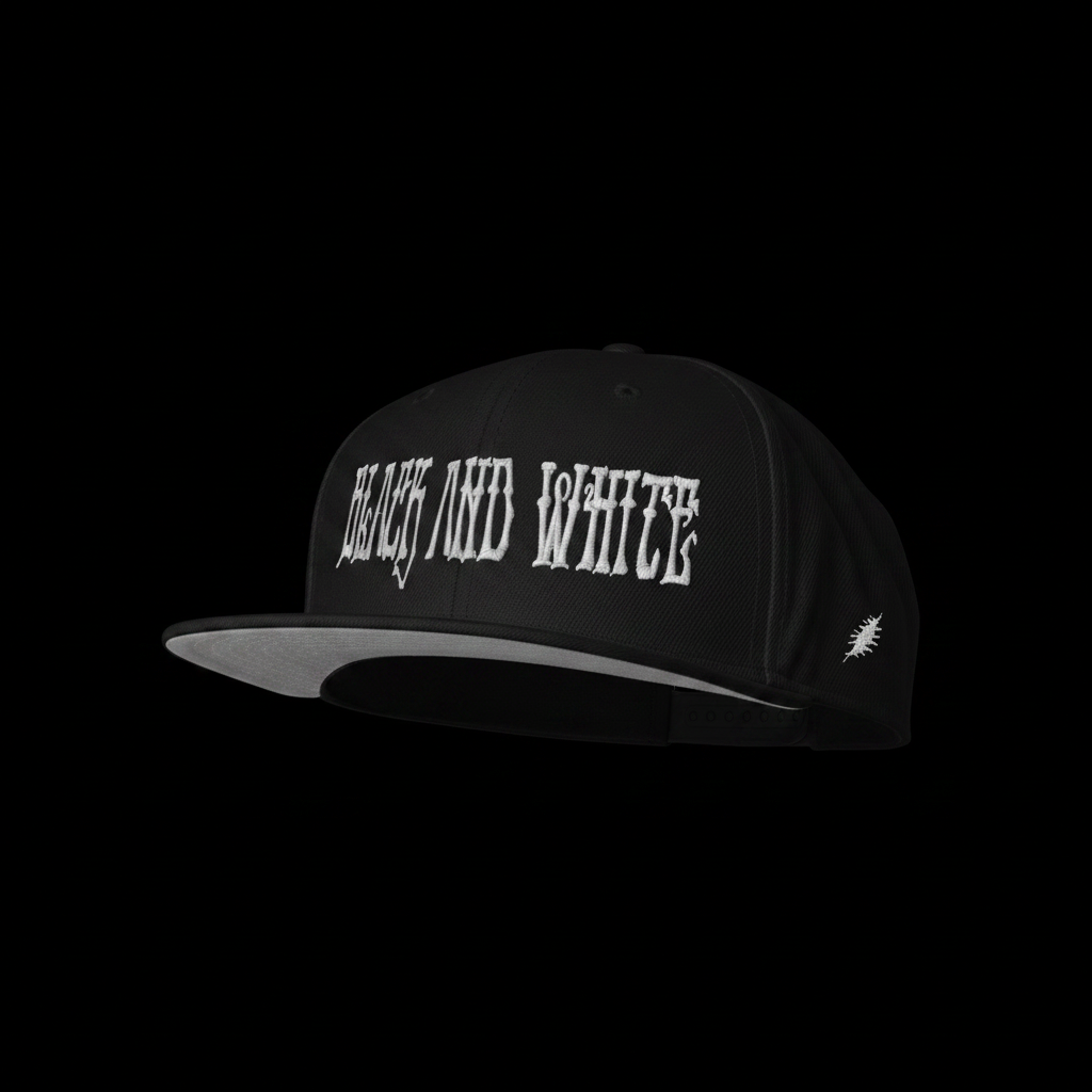 Black and White Flat Brim