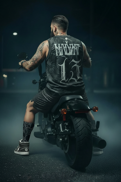 Dead %er Blackness Biker - Back View with Jersey Back