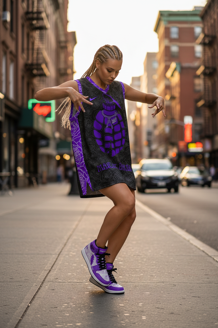 Hippie and Hood - Black Purple Colorway