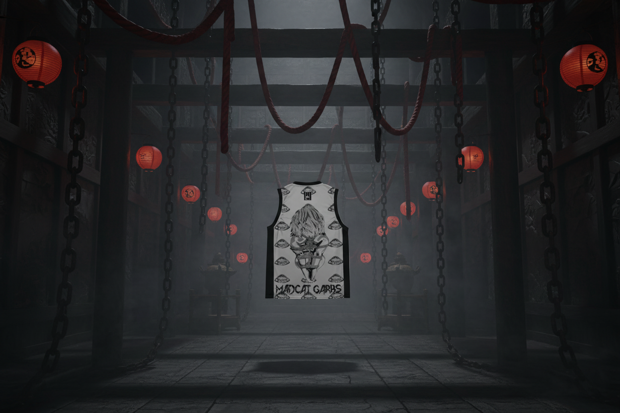 Shibari II Basketball Jersey Back in Japanese Castle