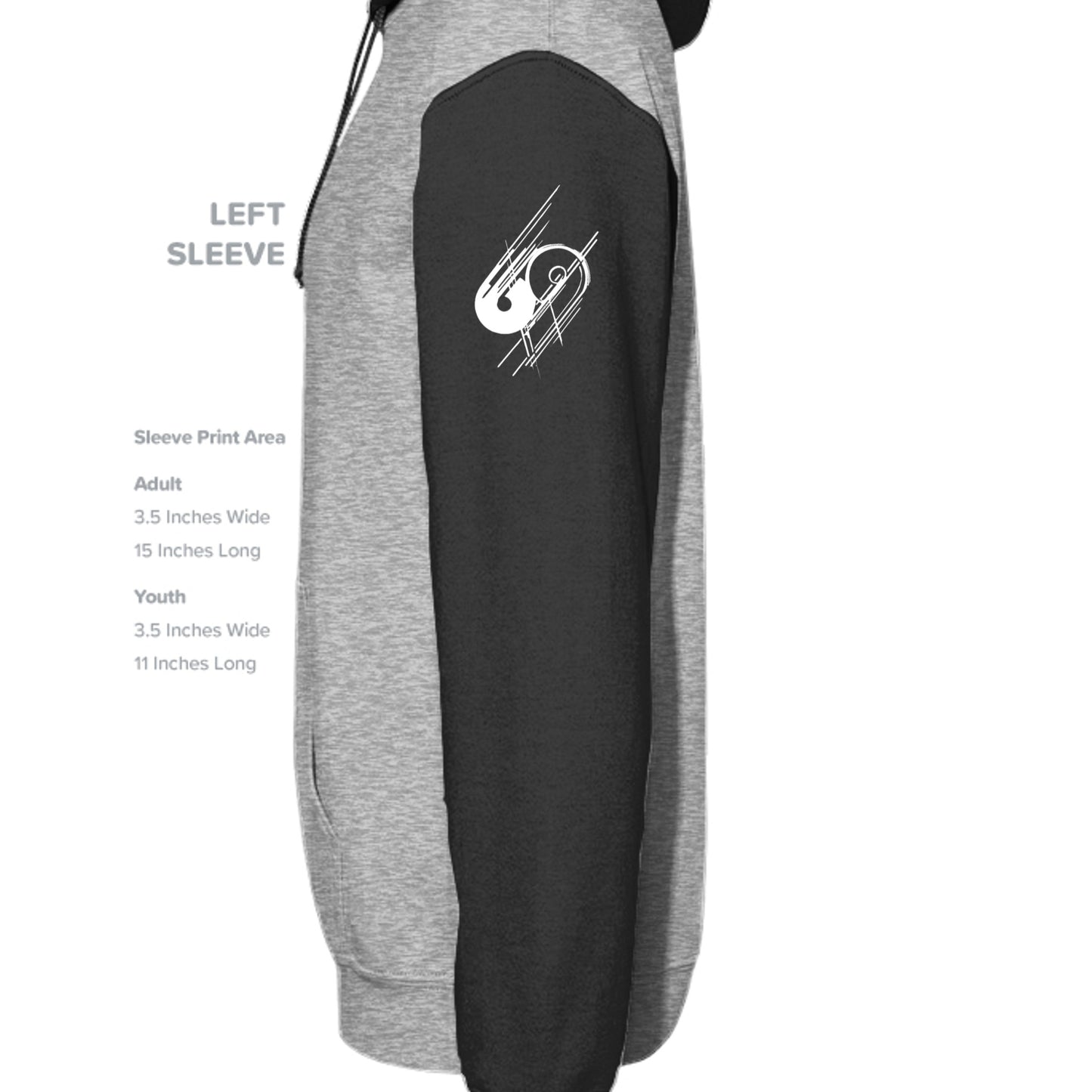 Grey Heather/ Black - IND4000 - SLEEVE_LEFT