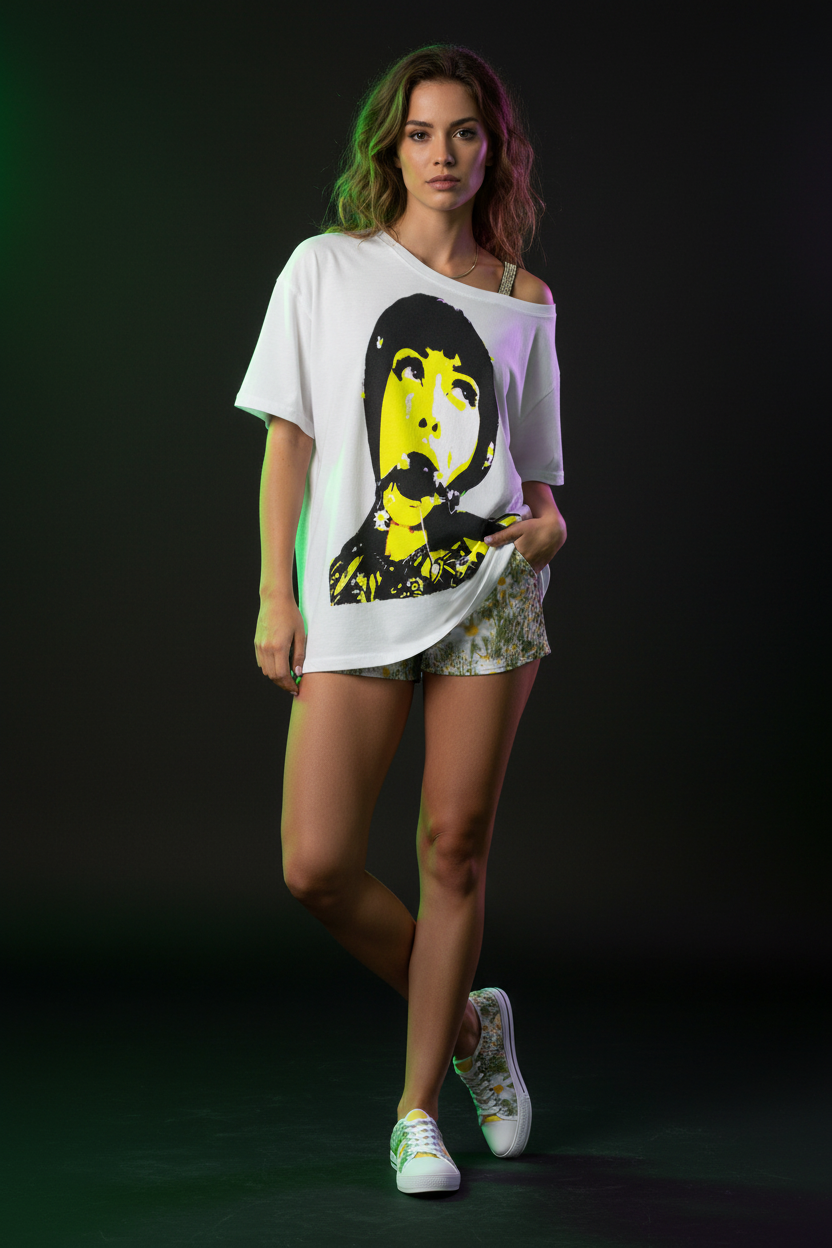Oversized Tee Untucked + Daisy Outfit