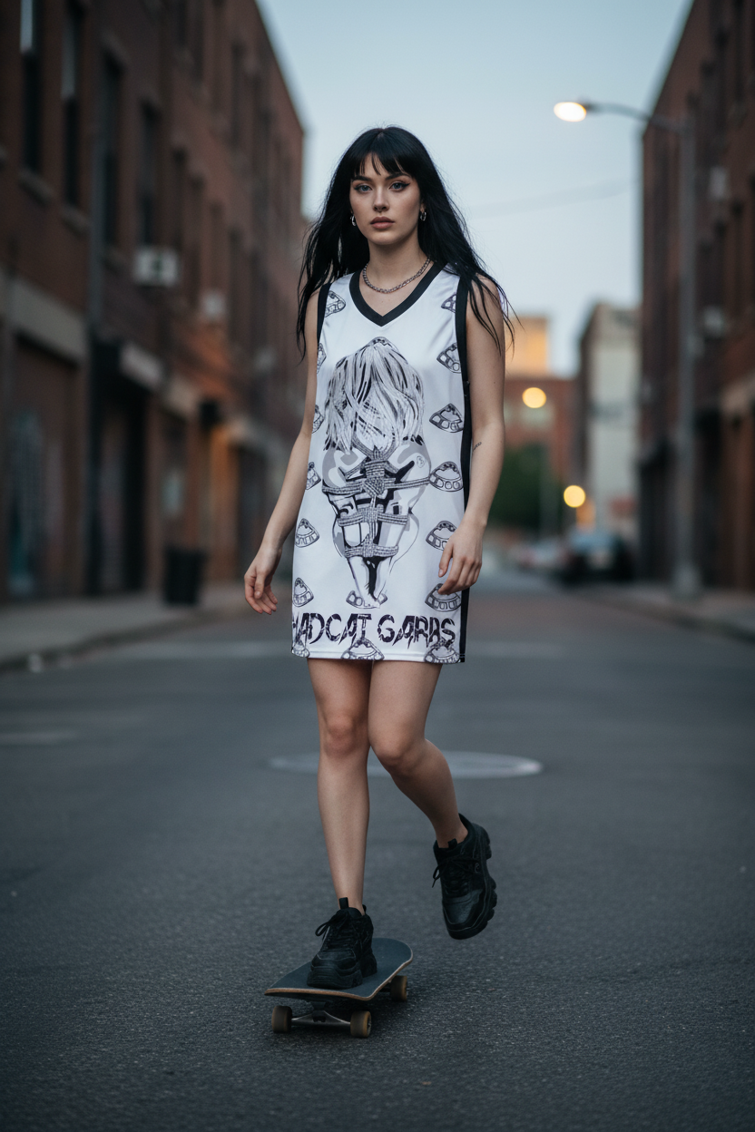 Shibari Jersey - Snow White Skater